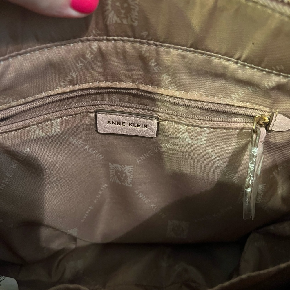 Anne Klein tote bag purse pink white gold clean - Picture 9 of 13